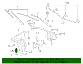 Windshield Washer Motor Porsche Macan 15-