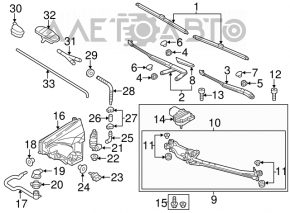 Windshield Washer Motor Porsche Macan 15-