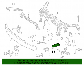 Front subframe reinforcement left Mercedes C-class W205 15-21
