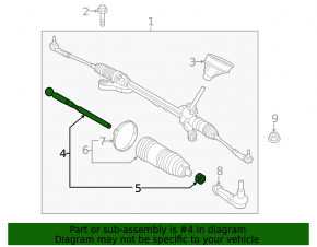 Steering rod left Ford Fiesta 11-19 CTR