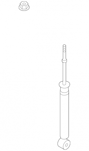 Rear left shock absorber Nissan Leaf 11-13