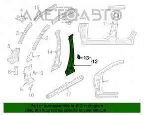 Body pillar central left Mazda CX-5 13-16