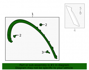 Lincoln Corsair 20-26 rear left fender arch trim