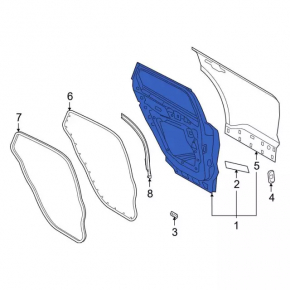 Door bare rear left Ford Bronco Sport 21-25