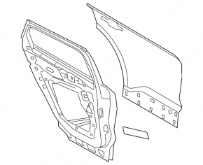 Door bare rear left Ford Bronco Sport 21-25