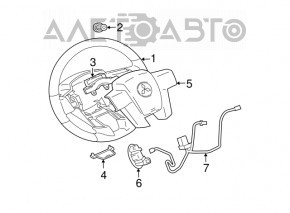Mitsubishi Galant 2004-2006 bare steering wheel with black rubber