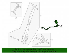Honda Civic XI FE/FL 22-24 4D Passenger Seat Belt Latch