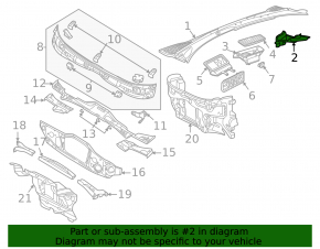 Left hood-wing seal for Volkswagen ID.4 21-22, worn rubber