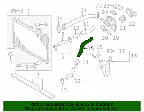 Upper cooling pipe assembly Mitsubishi Outlander 14-20 from 3 parts