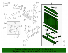 Lexus RX300 98-00 Water Cooling Radiator
