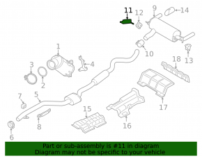 Exhaust manifold bracket rear left BMW F30 17-18 B46