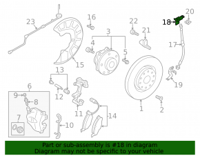 Brake hose bracket front left VW Beetle 12-19