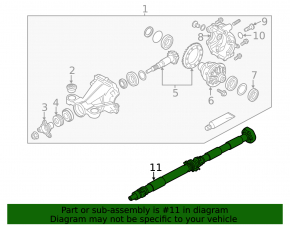 Drive shaft driveshaft Infiniti Q50 16-20 RWD 3.0T
