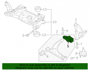 Lower control arm silent block front left VW CC 09-17