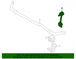 Rear left stabilizer link for Mitsubishi Outlander 22-25