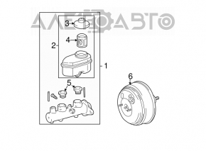 Lexus ES300 ES330 brake master cylinder with reservoir