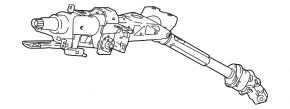 Steering column with universal joint for Honda Accord 18-22