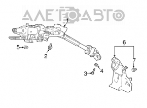 Steering column with universal joint for Honda Accord 18-22