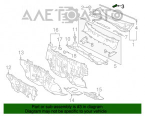 Left windshield wiper seal for Toyota Highlander 14-19