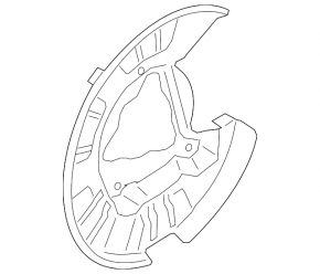 Front right brake disc cover for Hyundai Kona 19-23 EV, FWD