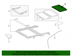 Sunroof curtain Lexus Hs250h 10-12
