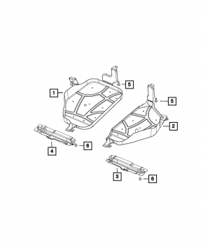 Fuel tank guard right Jeep Cherokee KL 14- Trailhawk, rust