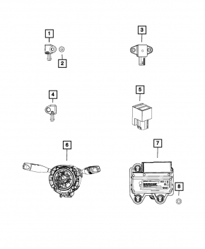 Jeep Compass 22-25 SRS airbag computer module