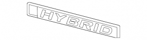 Emblem inscription HYBRID trunk lid Honda Insight 19-22