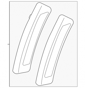 Left front bumper reflector for Toyota Prius 2023-2026