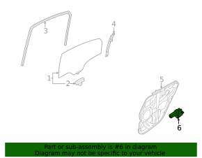 Window lift motor rear left Hyundai Sonata 11-15