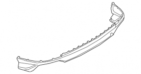 Bare rear bumper, lower part, Audi Q3 83A 19-23 S-Line