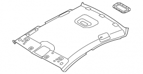 Headlining for a 1995 Hyundai Sonata (beige, no sunroof)