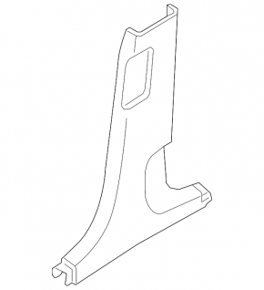 Lower left center pillar trim Hyundai Tucson 25-26 black
