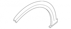 Front left fender arch trim for Porsche Cayenne 19-26 Sport