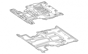 Front engine guard Mercedes W167 GLE 350 450 20-23 outer part