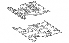 Front engine guard Mercedes W167 GLE 350 450 20-23 outer part