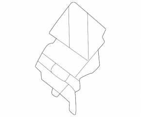Mercedes W167 GLE 24-26 front bumper towing hook cap, upper part