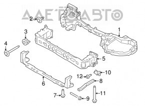 Subframe reinforcement left Ford C-max MK2 13-18 with bracket, rusty