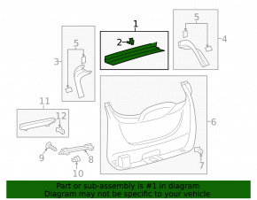 Ford Escape MK3 13-19 Upper Trunk Door Trim, Gray