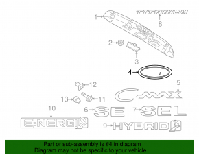 Emblem badge Ford tailgate Ford C-max MK2 13-18