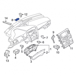 Ford Fusion mk5 passenger airbag indicator 13-20