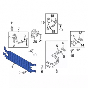 Lincoln MKZ 13-20 hybrid automatic transmission cooling radiator rusty mount