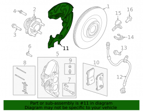Brake Disc Cover Front Right Ford Mustang Mach-E 21-23