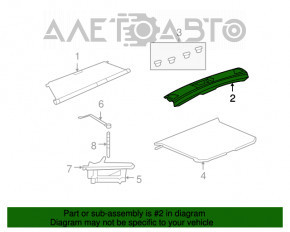 Jeep Compass 11-16 trunk opening trim, black