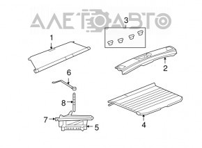 Jeep Compass 11-16 trunk opening trim, black