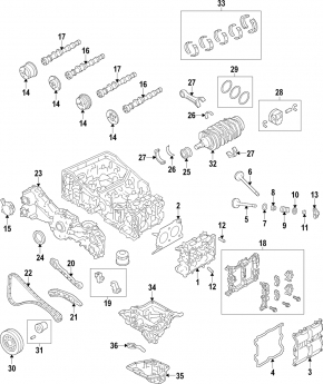 Camshaft Release Gear Left Subaru XV Crosstrek 13-15