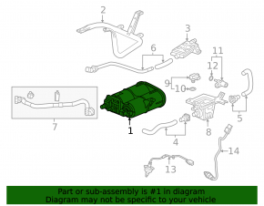 Carbon Canister Absorber Assembly Honda Insight 19-22