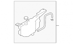Coolant expansion tank for Infiniti FX35 QX70 09-17