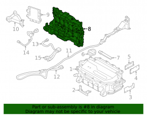 Nissan Leaf 11-12 DC/DC Junction Box Converter for CHAdeMO, missing chip fragment