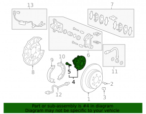 Rear left hub for Acura MDX 07-13